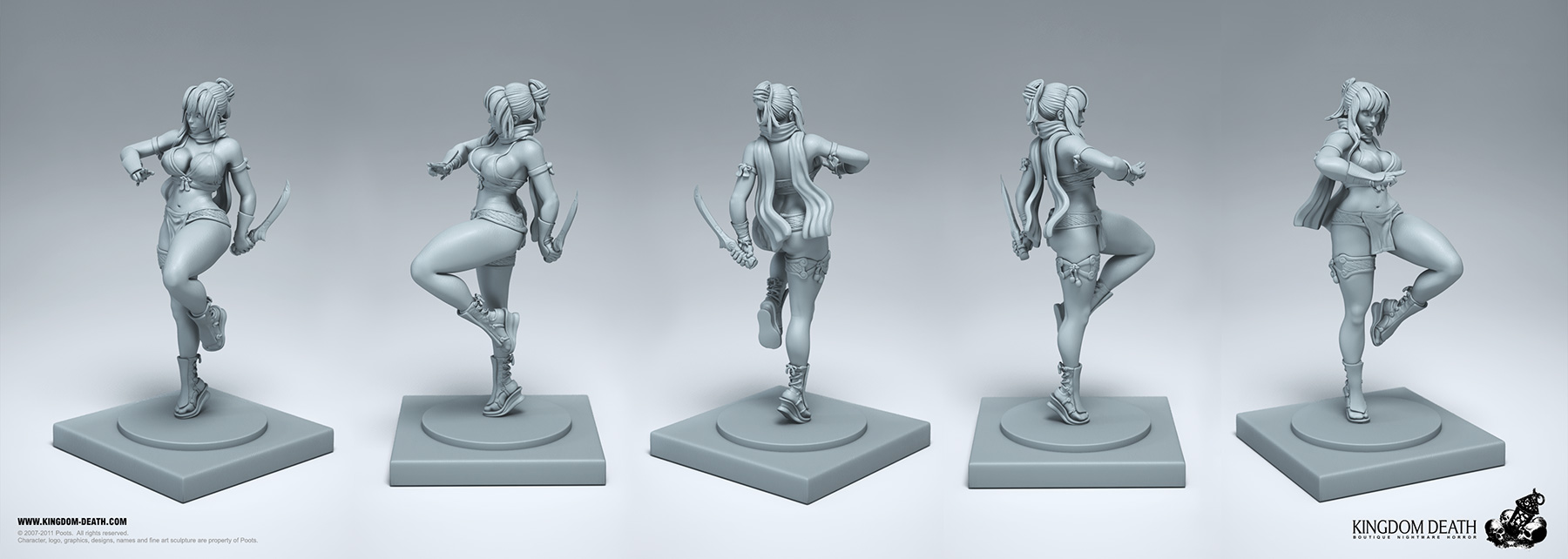Illuminated Lady model for Kingdom Death Game Resin Figure